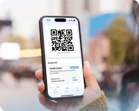 QR code pass being scanned at a venue entry